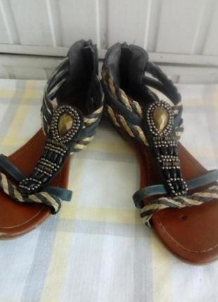 Cтильные кожаные сандали вьетнамки босоножки4 фото