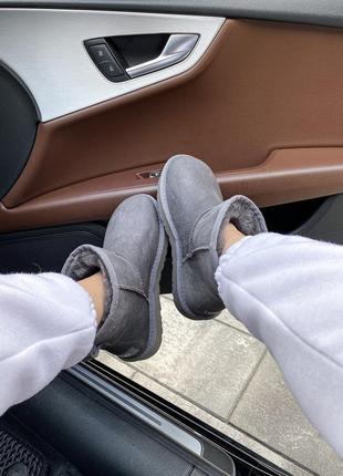 Ugg mini  classic grey🆕 шикарные женские угги 🆕 купить наложенный платёж3 фото