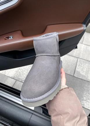 Ugg mini  classic grey🆕 шикарные женские угги 🆕 купить наложенный платёж4 фото