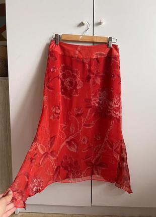 Спідниця міді, юбка шовкова, натуральний шовк2 фото