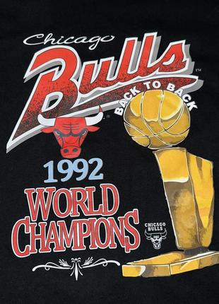 Футболка chicago bulls 1992 world champions vintage merch2 фото