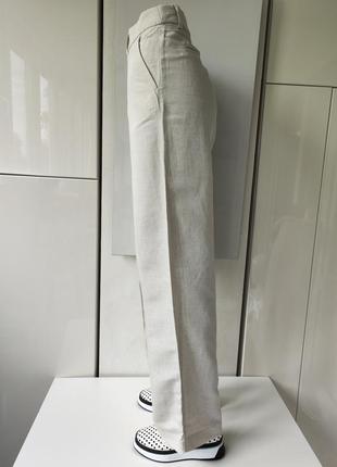 ♥️1+1=3♥️ h&m класичесские брюки из смеси льна и вискозы8 фото