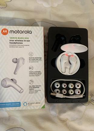 Навушники motorola verve buds 500 white1 фото