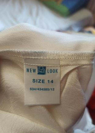 Атласная блузка 14 размер без рукавов new look румыния ацетат4 фото