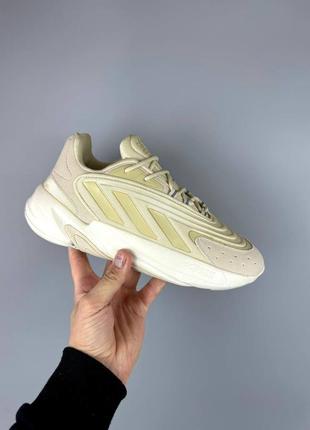 Мужские кроссовки адидас бежевые текстиль adidas ozelia beige6 фото