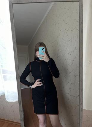 Невероятное черное платье в стиле печворк5 фото