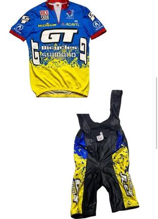 De marchi vintage 1/3 zip x parentini bibs gt bicycles shimano michelin acura rock shox c. 1996 90s