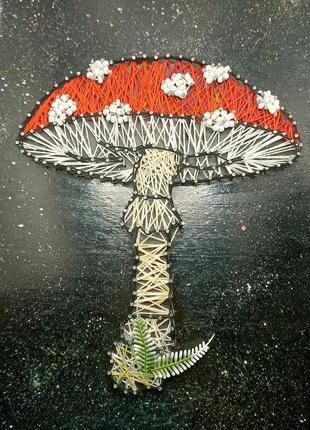 Картина ручної роботи "гриби. мухомор"1 фото