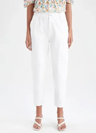 Лляні брюки  льон штани лен із льна білі чіноси стильні модні трендові  next
