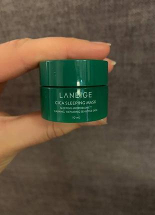 Нічна маска для проблемної шкіри мініатюра laneige cica sleeping mask - 10 мл