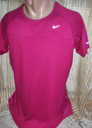 Нова спорт сток фірмова футболка nike running large top dri fit.хл