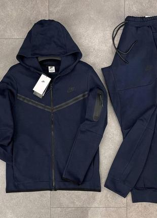 Мужской спортивный костюм nike Blue синий брендовый костюм найк демисезонный