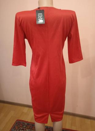 Червона сукня футляр2 фото