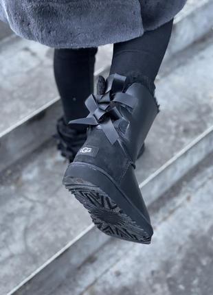 Ugg bailey bow black leather 🆕 шикарные женские угги 🆕 купить наложенный платёж5 фото