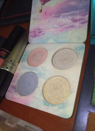 Набор косметики / лот / тени + пудра + хайлайтер / beauty glazed, ucanbe, catrice, meis, lcf