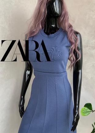 Zara стильное платье стрейч в сиреневом цвете