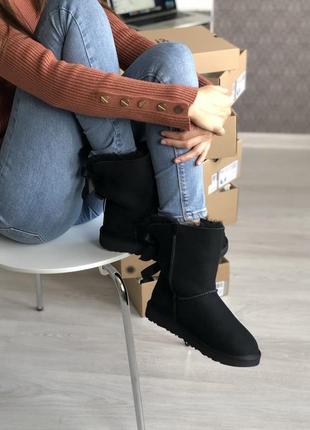 Ugg bailey bow black🆕 шикарные женские угги 🆕 купить наложенный платёж7 фото