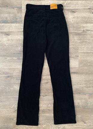 Вельветовые черные джинсы shein2 фото