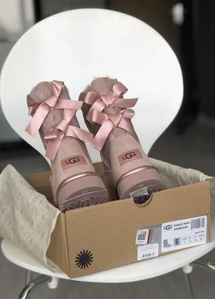 Ugg bailey bow pink 🆕 шикарные женские угги 🆕 купить наложенный платёж9 фото