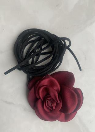 Оригинальный чокер роза на шею3 фото