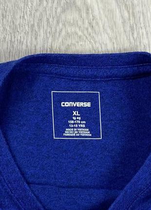 Converse футболка 170см 13-15yrs подростковая синяя с принтом оригинал4 фото