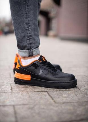 Nike air force 1 shadow black orange