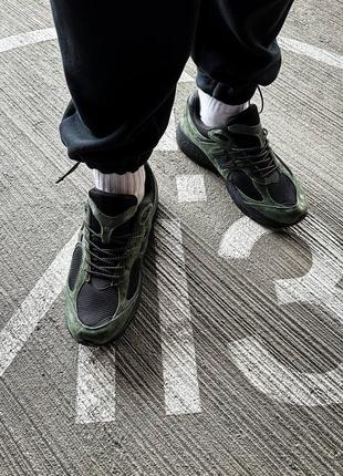Мужские кроссовки нью беланс 991в2 зелёные с черным / stone island new balance 991v23 фото