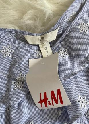 Майка з v-подібним вирізом блакитна h&m розмір 385 фото