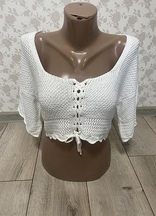 Вінтажний вʼязаний топ на розмір m /l від турецького бренду bsl