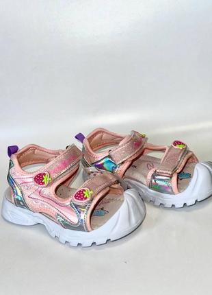 Рожеві сандалі/босоніжки для дівчинки 25р