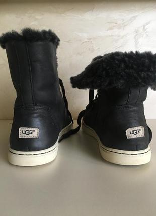 Зимние кожаные кеды ботинки полусапожки  ugg starlyn 100% оригинал! цигейка5 фото