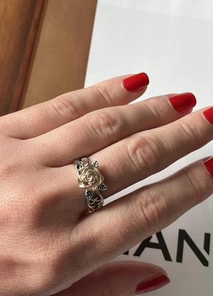 Красивий перстень, кольцо в флористичному стилі2 фото