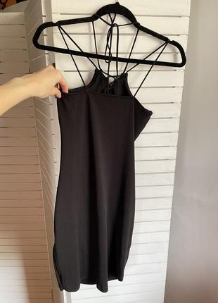 Платье платье черная короткая6 фото