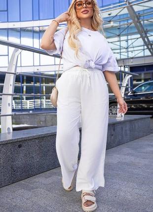 Белые женские брюки3 фото