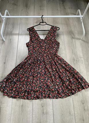 Платье платье в цветы роскошная вискоза размер s m4 фото