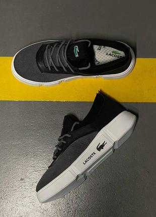 Чоловічі кросівки lacoste black silver3 фото