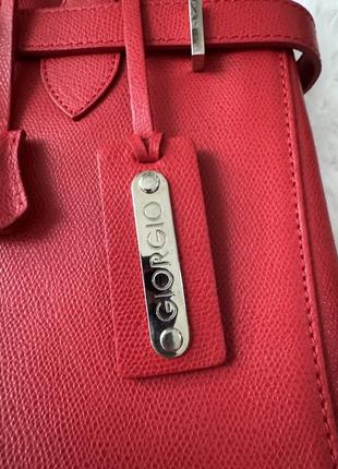 Красная сумка giorgio в стиле hermes birkin4 фото