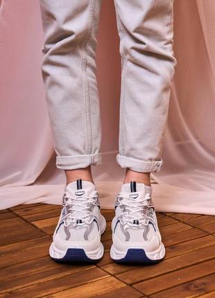 Sneakers nb white blue2 фото