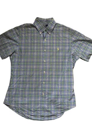 Базовая классическая фальневая рубашка рубашка polo ralph lauren prl