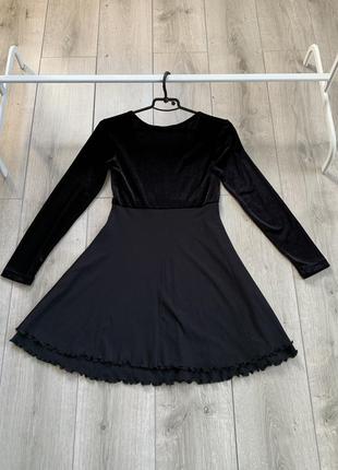 Платье черного цвета размер xs роскошное4 фото