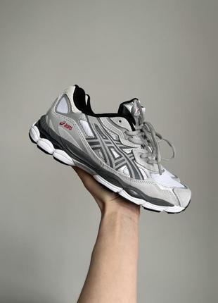 Asics gel-nyc grey/white1 фото