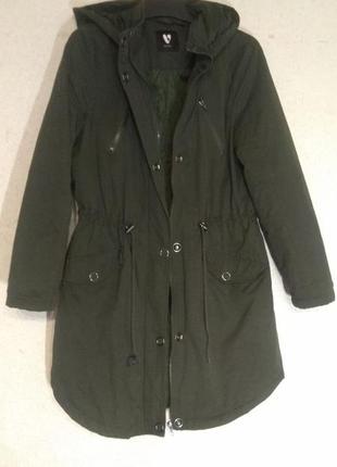 Женская куртка-парка by very, размер l (14 uk), темно-зеленый