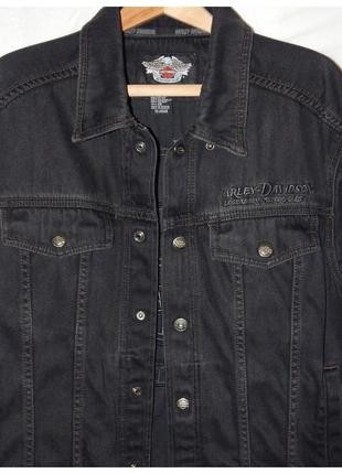 Винтажная джинсовая куртка harley davidson (2008 год)5 фото