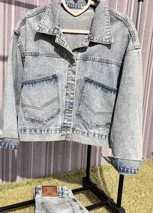 Джинсы и джинсовая куртка.3 фото