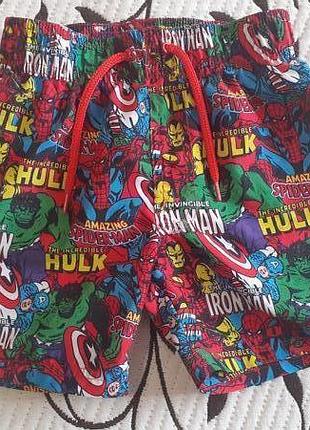 Шорты на мальчика 2-3 лет, фирмы marvel.