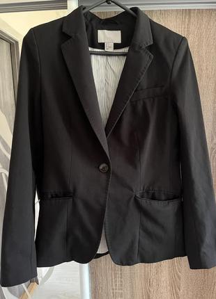Пиджак черный h&m s