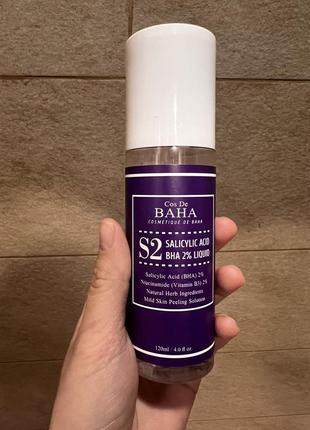 Тонер cos de baha salicylic acid bha 2% liquid with niacinamide