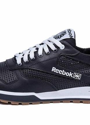 Літні кросівки перфорація reebok колір чорний, білий