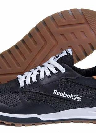 Літні кросівки перфорація reebok колір чорний, білий4 фото