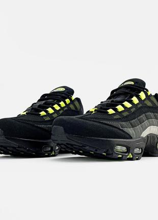 Nike air max 95 "black grey neon"7 фото